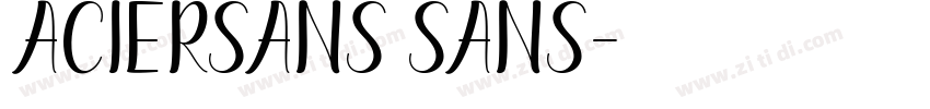 aciersans sans字体转换